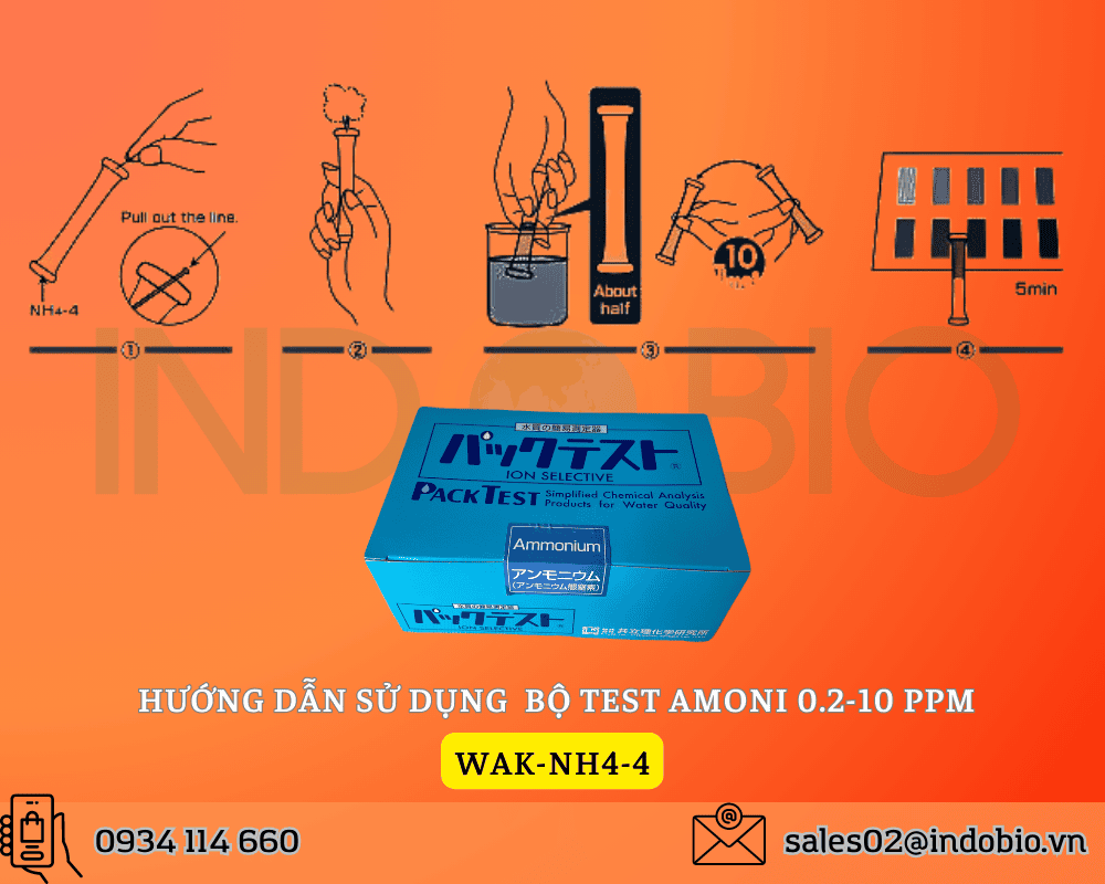 Hướng dẫn sử dụng packtest Amoni WAK-NH4-4